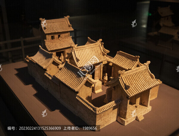 明代灰陶二進(jìn)四合宅院