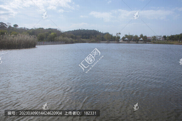 晉江崎山公園湖泊湖面