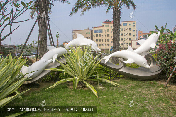 廈門園林白海豚雕塑