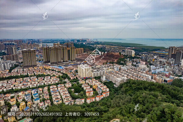 防城港西灣大橋城市建筑風光