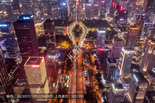 深圳福田深南大道夜景