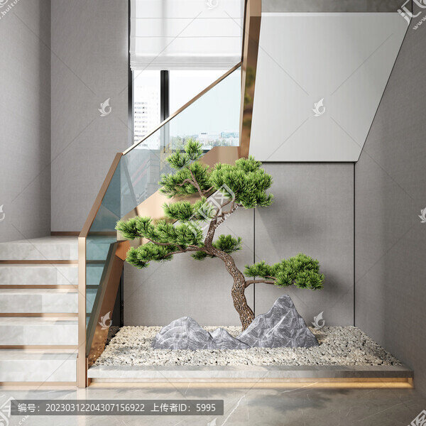 現(xiàn)代新中式玻璃樓梯
