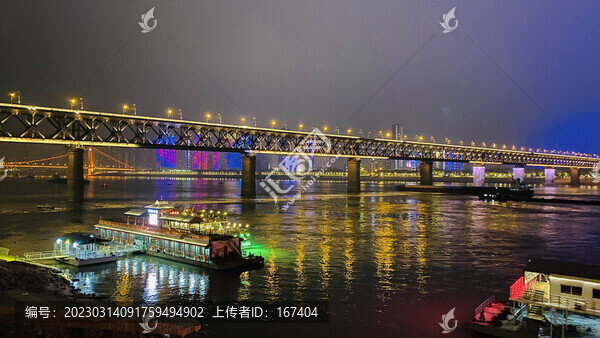 武漢長江大橋夜景