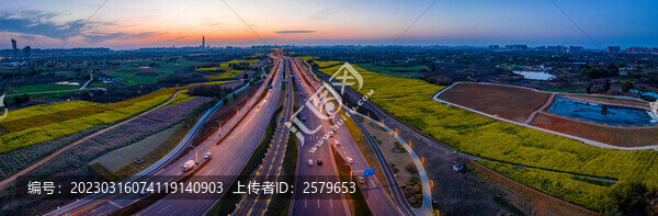 蜀都大道468高樓夕陽(yáng)夜景