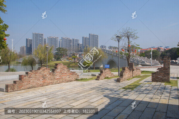 漳州湘橋湖園林建筑風光
