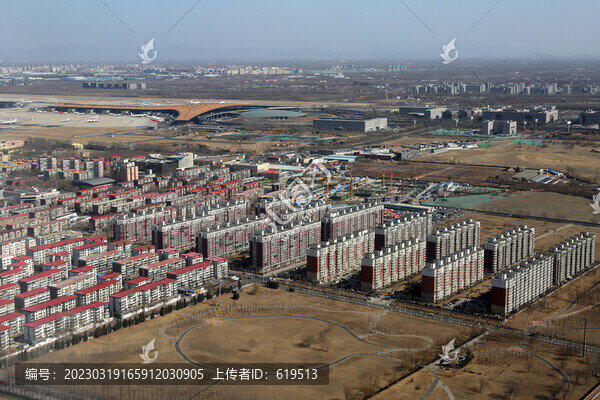 俯瞰北京首都機(jī)場(chǎng)及其周邊
