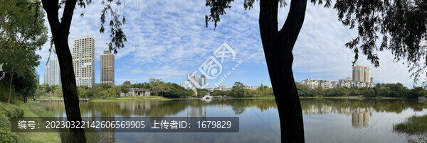 湖景全景高清圖