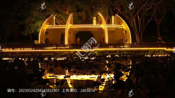 深圳洪湖公園觀景臺夜景2