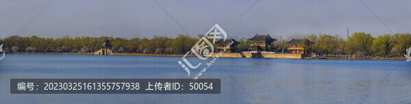 北京頤和園西堤春色