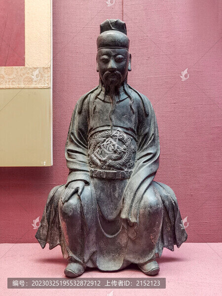 明代人物青銅像