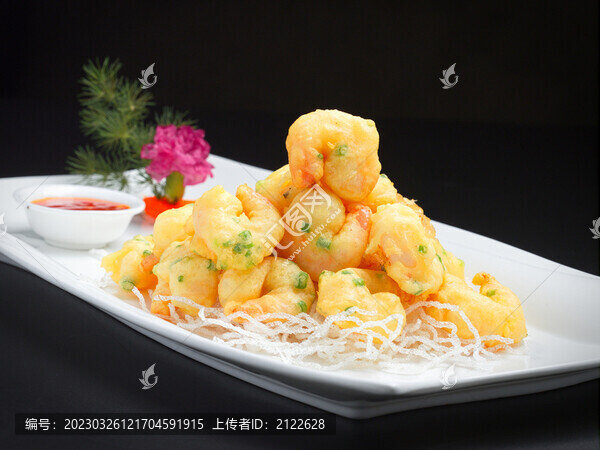 蔥香大蝦仁