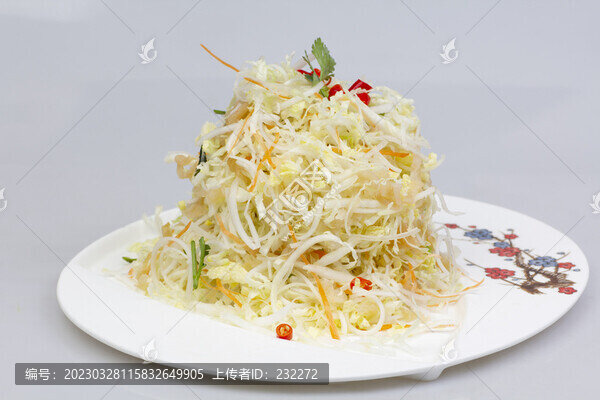白菜絲拌蟄皮