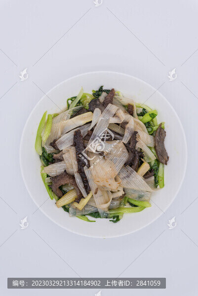 蔥爆海參炒菜特寫