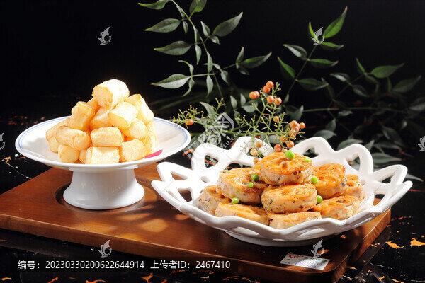 鮑汁藕餅拼山藥