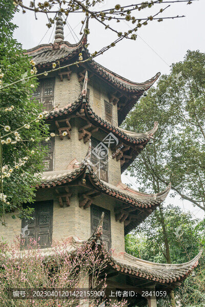 春天中國(guó)成都的杜甫草堂