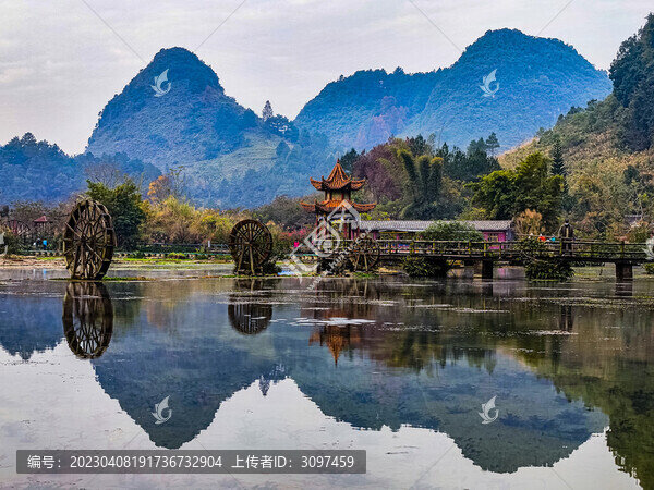 廣西靖西鵝泉喀斯特山水風光