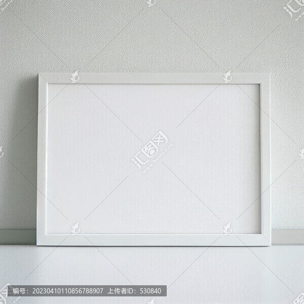 工作場所白色相框