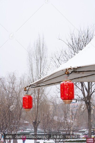 雪景燈籠