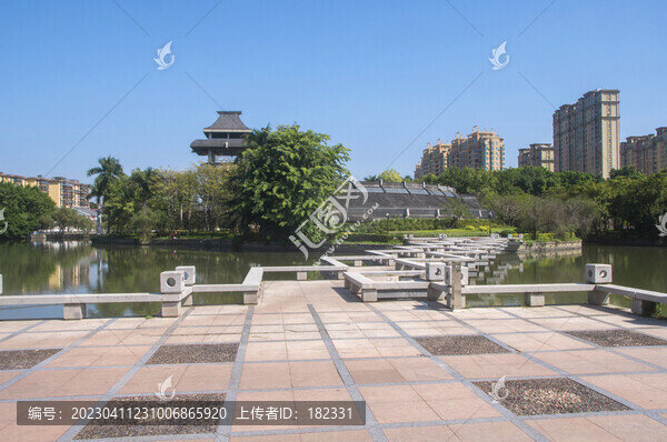 漳浦西湖曲橋漫道