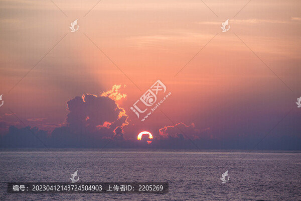 海島日落夕陽