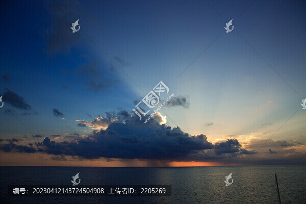 海島日落夕陽