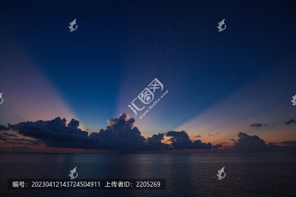 海島日落夕陽
