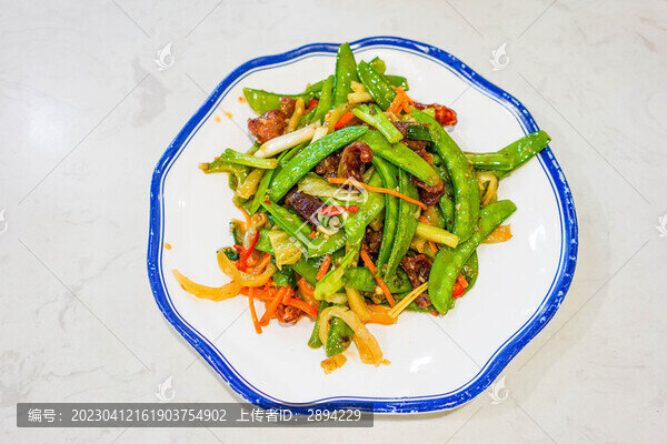 臘腸炒荷蘭豆