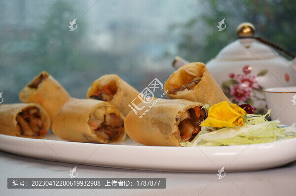 三絲炸春卷