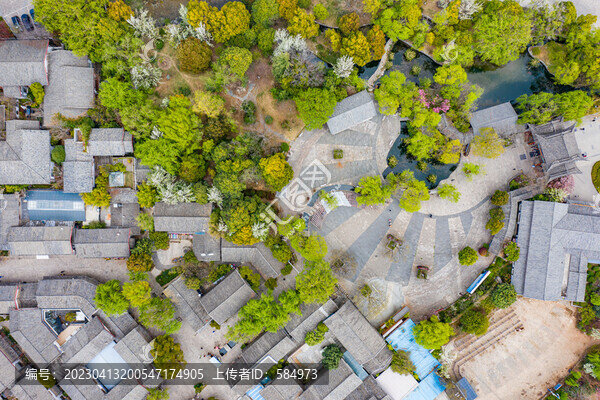 航拍云南麗江束河古鎮(zhèn)麗江古城