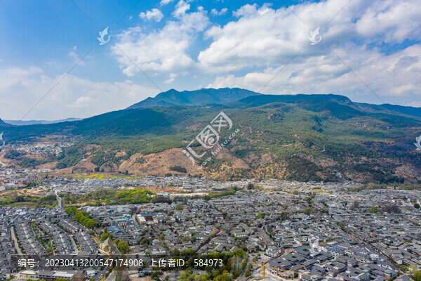 航拍云南麗江束河古鎮(zhèn)麗江古城