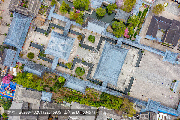 航拍麗江古城木府土司木氏衙署