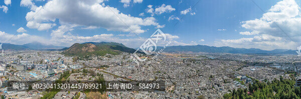 航拍云南麗江古城古鎮(zhèn)歷史街區(qū)