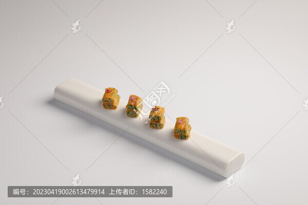 潮汕融合菜春捲卷擺盤4份