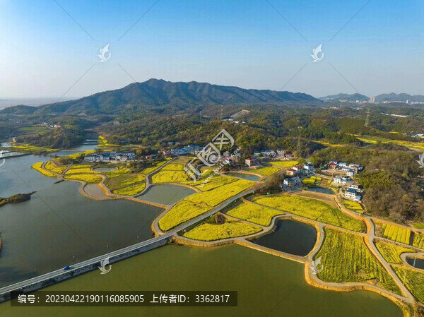 航拍新農(nóng)村田園壯美景象