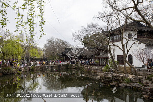 蘇州掘政園古典園林風(fēng)光