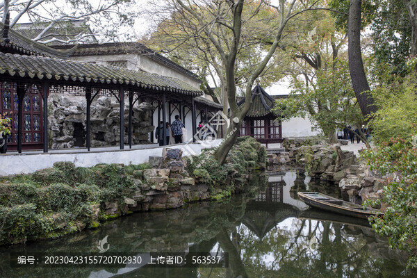 蘇州掘政園古典園林風(fēng)光