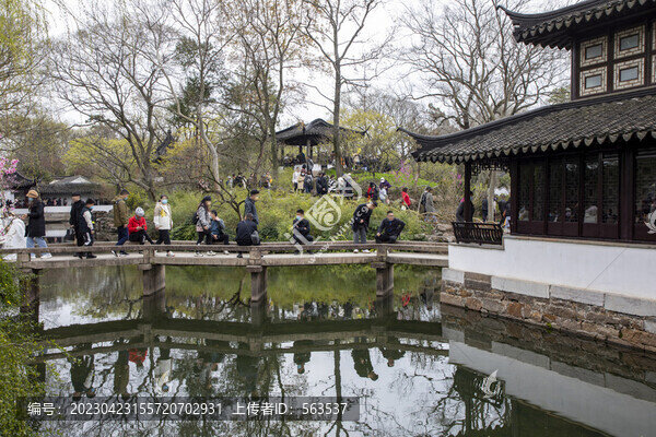 蘇州掘政園古典園林風(fēng)光