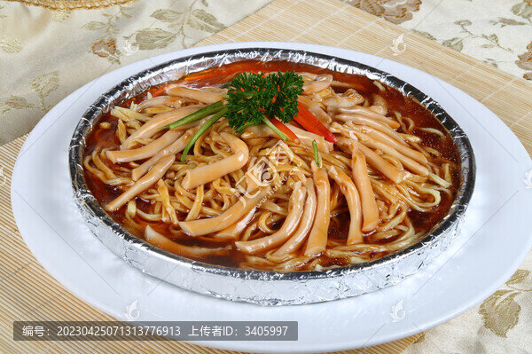 鐵板鮑筍伊面
