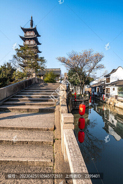 上海嘉定州橋老街法華塔