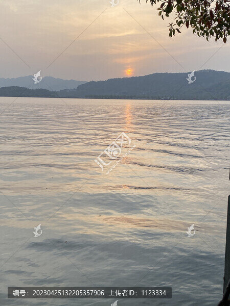 西湖落日