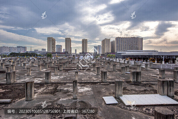 上海松江區(qū)廢棄的建筑工地