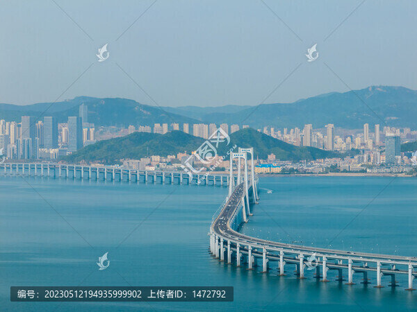 遼寧大連濱海路春季海濱風光