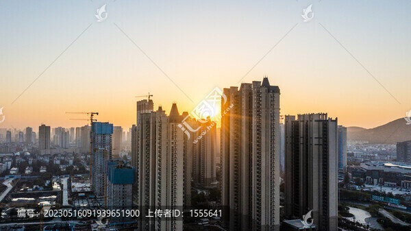 城市日出風光