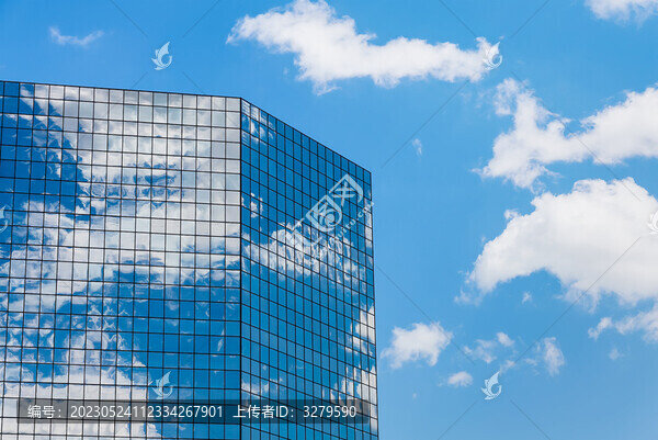 現(xiàn)代城市商務(wù)區(qū)寫字樓建筑外部