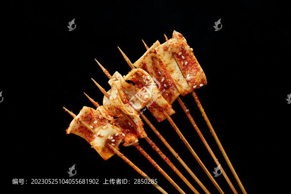 烤黃喉串牛心管