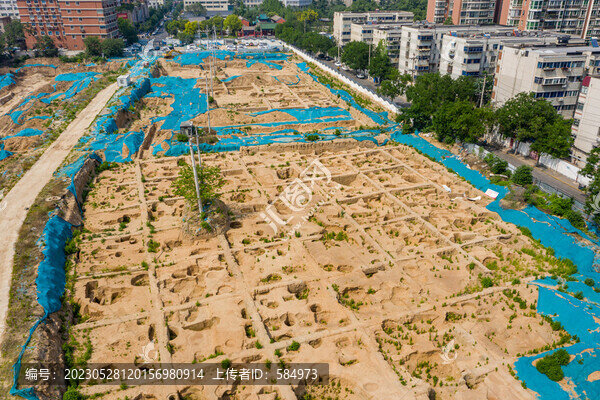河南文物考古發(fā)掘工地現場探方