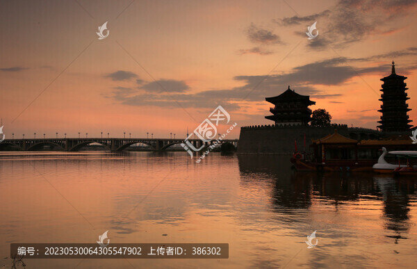 洛陽(yáng)朱櫻塔夕陽(yáng)