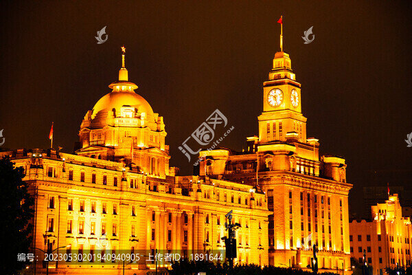 上海外灘建筑夜景