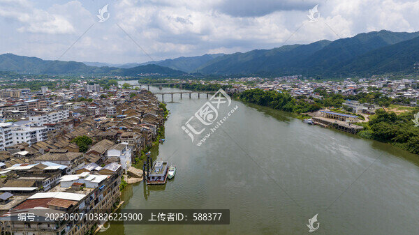 廣東梅州松口古鎮(zhèn)航拍