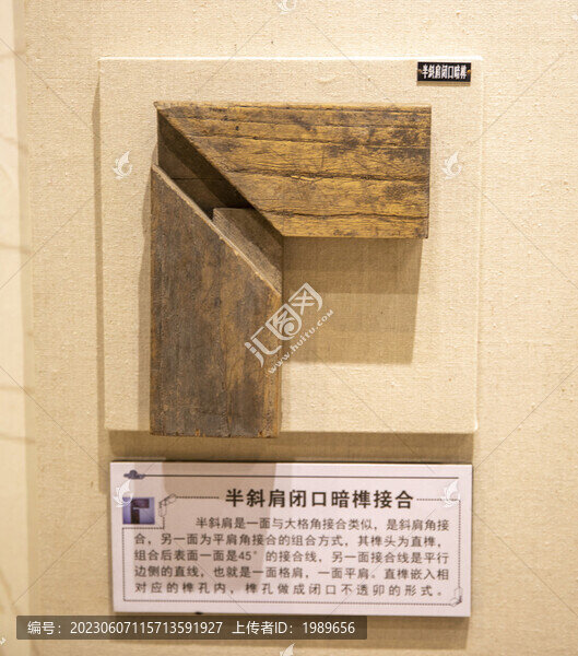 半斜肩閉口暗榫接合